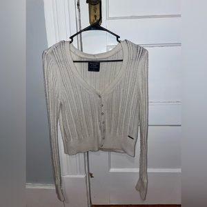 Abercrombie & Fitch white cardigan